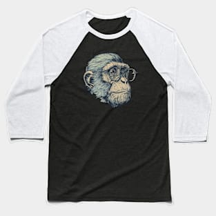 Chimpanzee Chic: The Sarcastic Saga Baseball T-Shirt